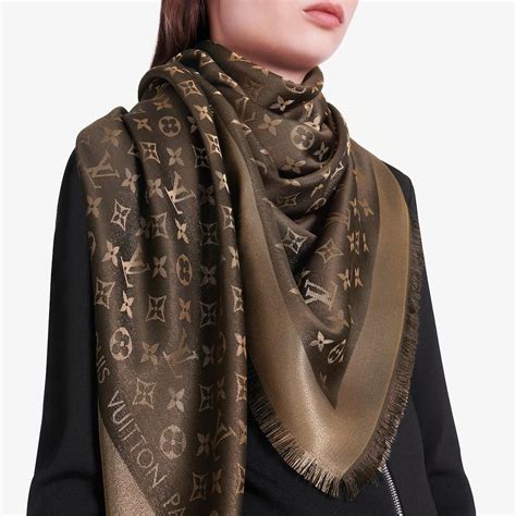 louis vuitton monogram shine shawl replica|louis vuitton brown monogram scarf.